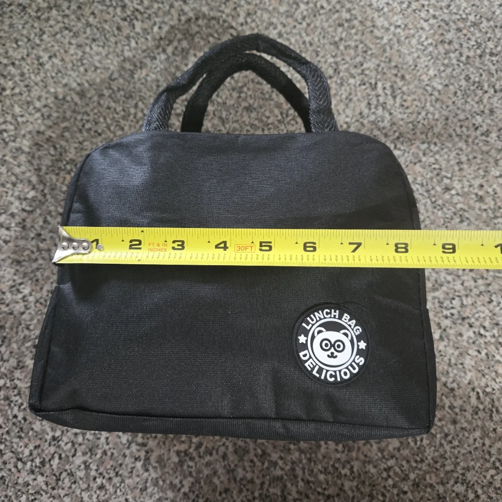 Black Insulated Lunch Bag